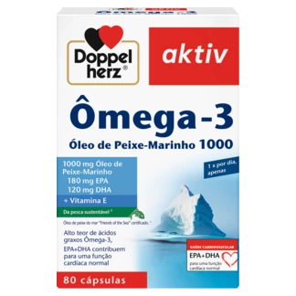 Illustration of the product packaging Doppelherz aktiv Ômega-3 front view